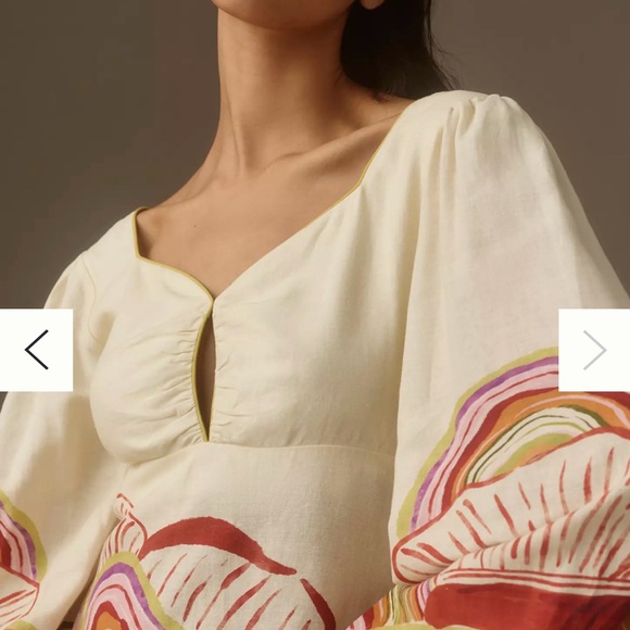 NWOT Farm Rio Linen Sweetheart dress - Picture 2 of 5